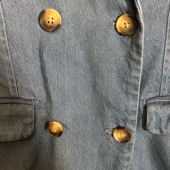 Sundance Oaklee Denim Double Breasted Blazer Jacket, Women's Size S - Picture 14 of 14